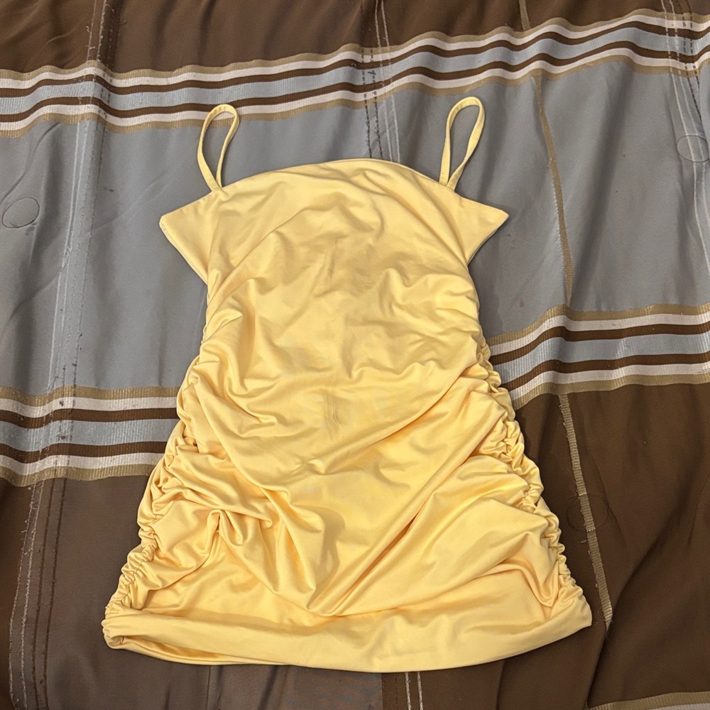 SHEIN Yellow Mini Dress